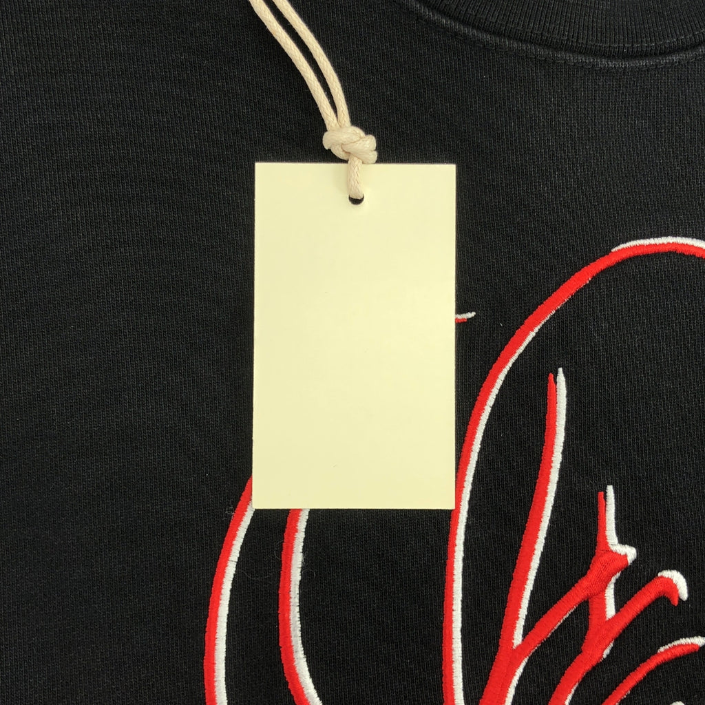 【신품】 VETEMENTS / 베트몬 | 2023AW | JAVA EMBROIDERED T-SHIRT 오버사이즈 자수 스웨트 T셔츠 | M | 블랙 | 맨즈