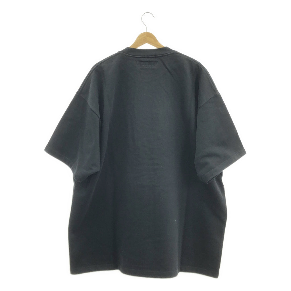 【신품】 VETEMENTS / 베트몬 | 2023AW | JAVA EMBROIDERED T-SHIRT 오버사이즈 자수 스웨트 T셔츠 | M | 블랙 | 맨즈