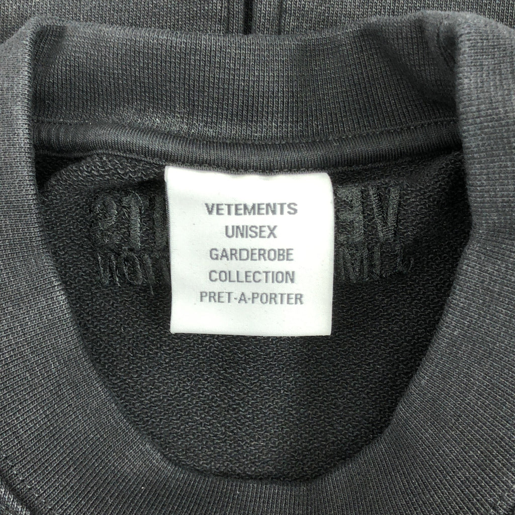 【신품】 VETEMENTS / 베트몬 | 2023AW | JAVA EMBROIDERED T-SHIRT 오버사이즈 자수 스웨트 T셔츠 | M | 블랙 | 맨즈