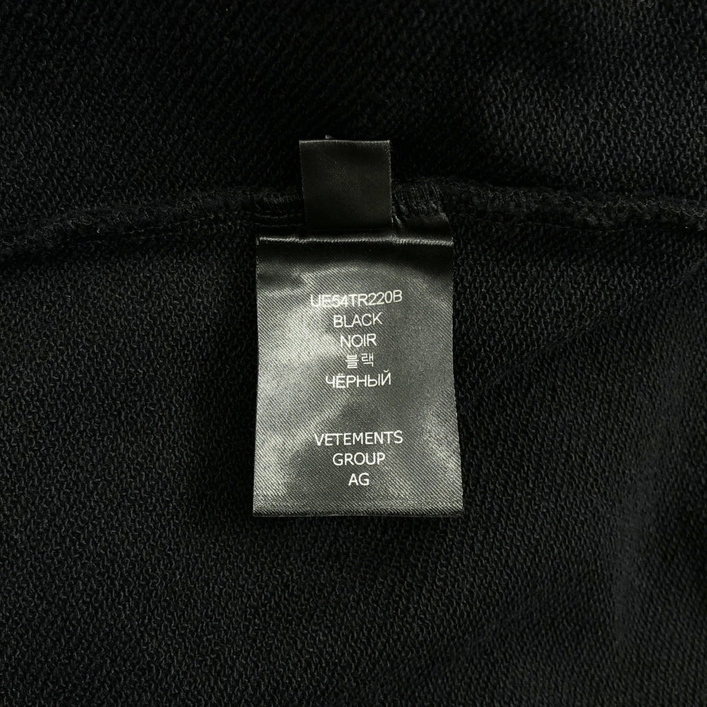 【신품】 VETEMENTS / 베트몬 | 2023AW | JAVA EMBROIDERED T-SHIRT 오버사이즈 자수 스웨트 T셔츠 | M | 블랙 | 맨즈
