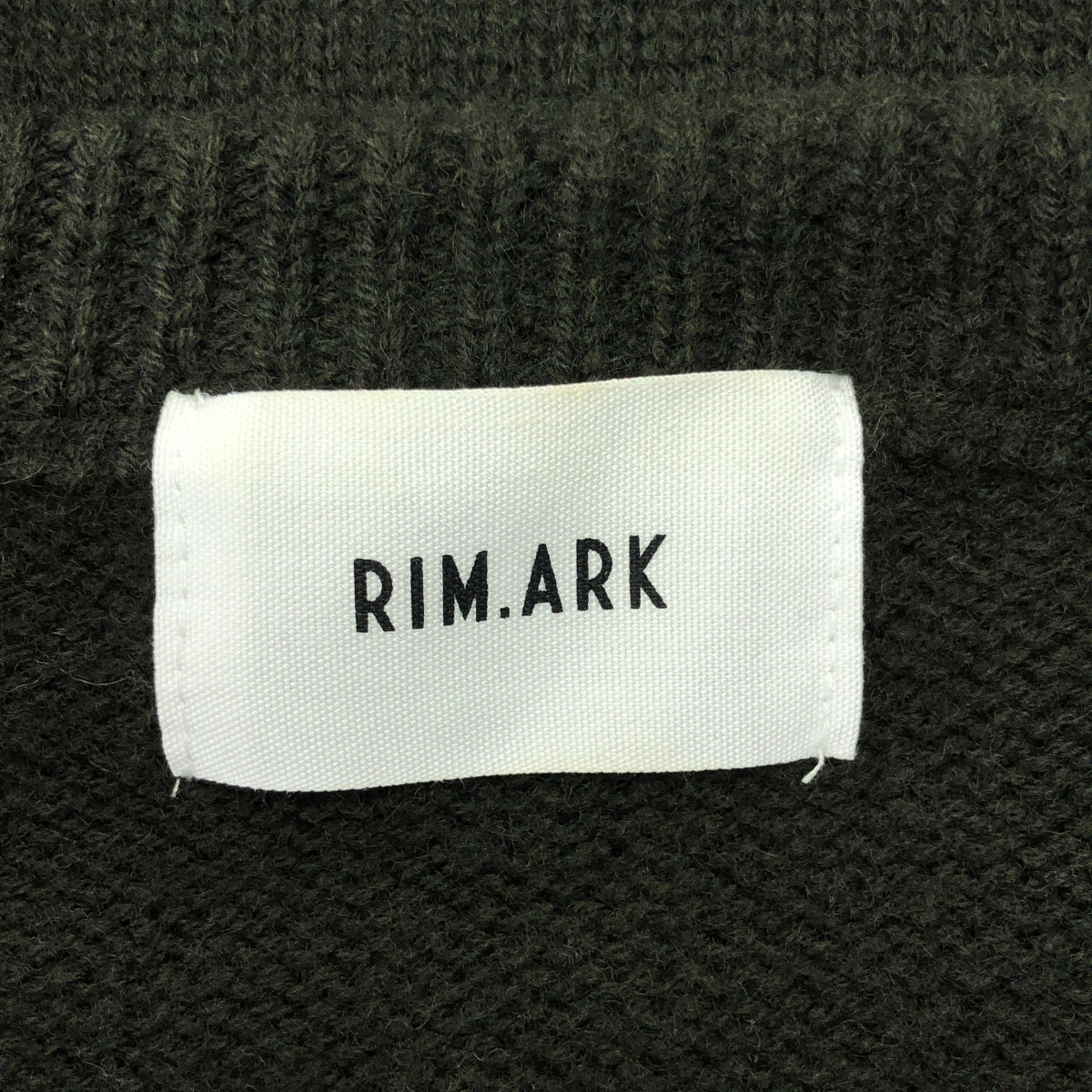 RIM.ARK / 림 아크 | 사이드 컬러 울 니트 탑스 | F | 다크 그린 / 네이비 | 여성