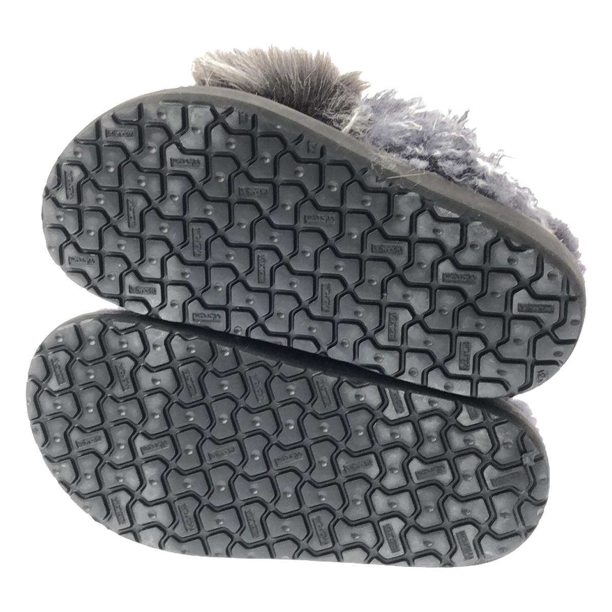 【美品】  sacai / サカイ | 2022AW | Mix Faux Fur Sandals ミックスファー サンダル | 38 | グレー | レディース