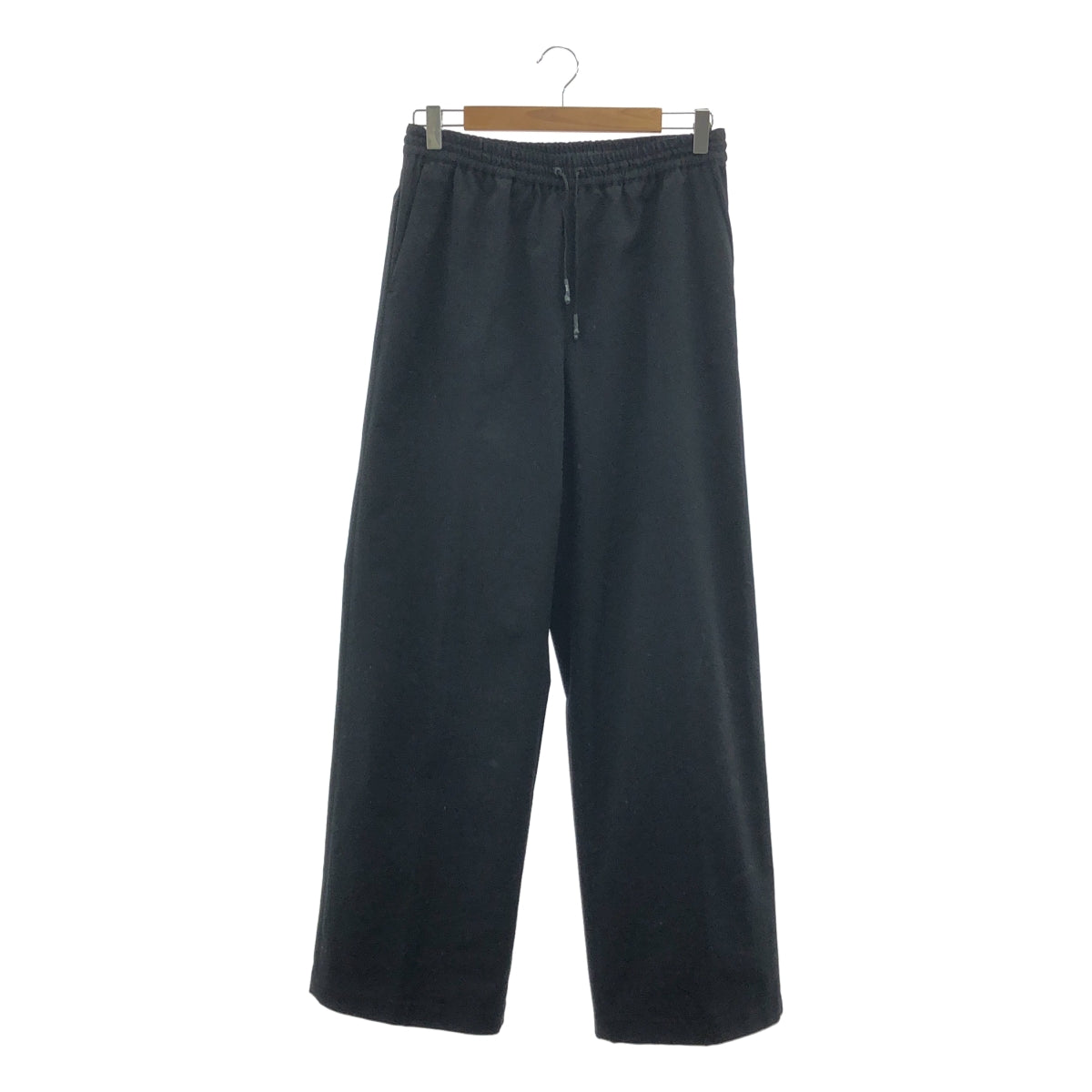 【미품】 HYKE / 하이크 | 2024SS | TASLAN WIDE LEG PANTS 타스란 와이드 레그 팬츠 유니섹스 | L | 블랙 | 남성