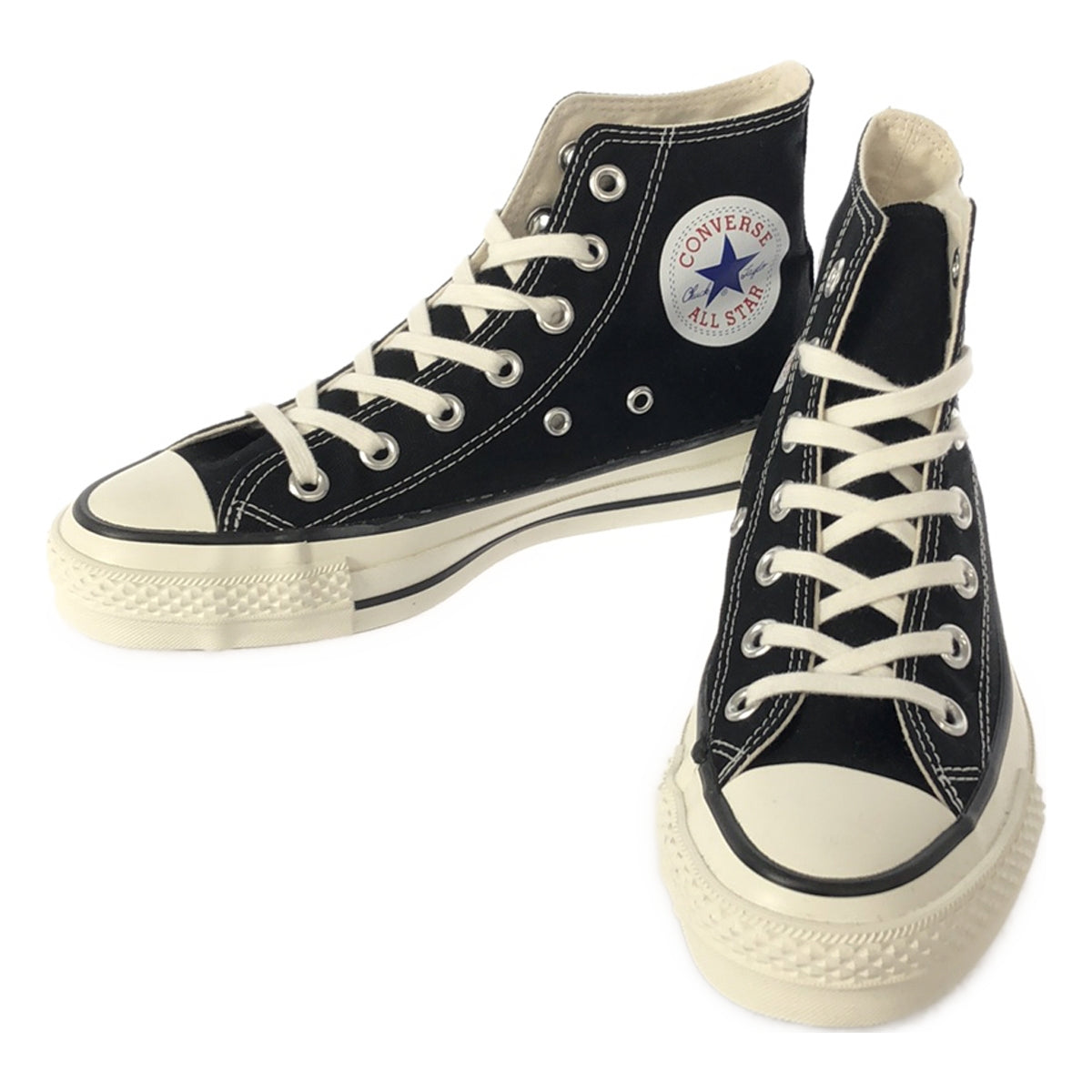 【신품】 CONVERSE / 컨버스 | CANVAS ALL STAR J HI 하이컷 스니커즈 | 4 | 블랙 | 여성