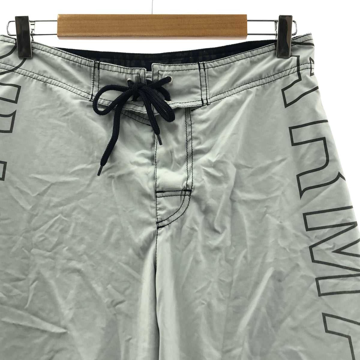 EMPORIO ARMANI | 標誌抽繩泳褲 | S 碼 | 冰灰色 | 男士