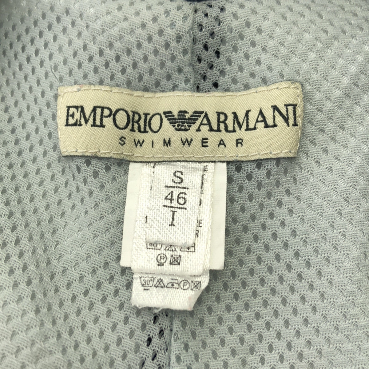 EMPORIO ARMANI / エンポリオアルマーニ | ロゴ ドローストリング スイム ショート パンツ ショーツ | S | アイスグレー | メンズ
