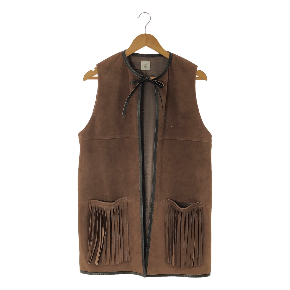 6(ROKU) / 록 | SUEDE FRINGE VEST 스웨이드 가죽 프린지 베스트 |