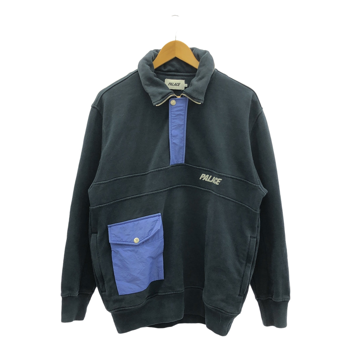 PALACE SKATEBOARDS / パレススケートボーズ | 2018SS | 3MS HOOD ハーフジップ スウェット | S | ネイビー / ブルー | メンズ