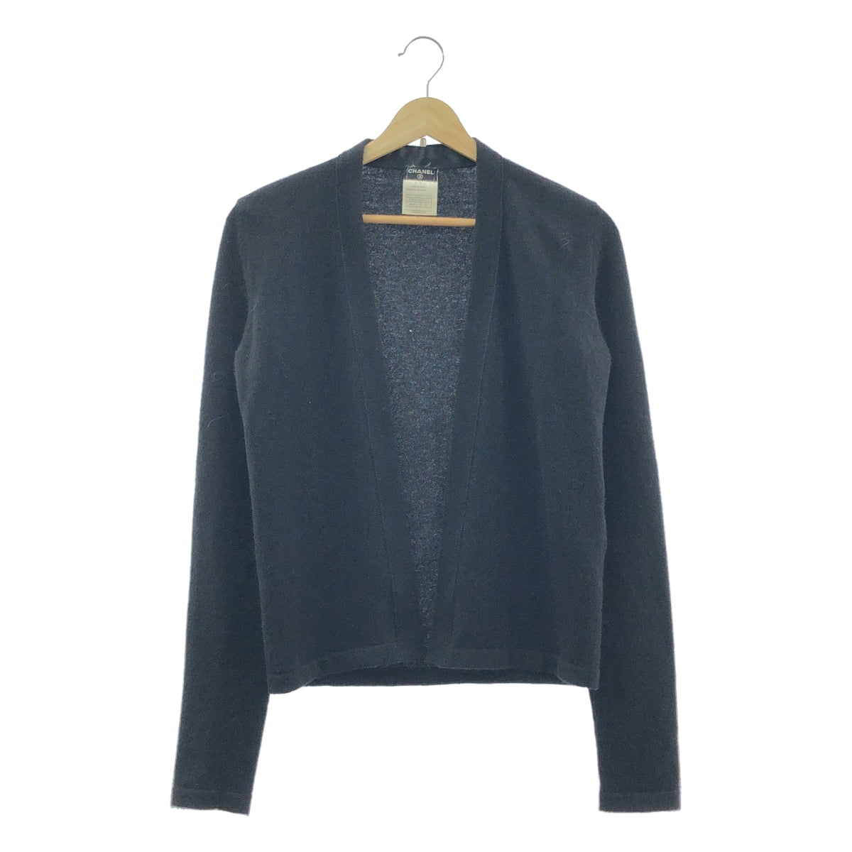 香奈兒 | 2004 秋冬 | Trebottoni Shirt-Parts Docking 羊絨針織開襟衫 | 38 碼 | 黑白 | 女款