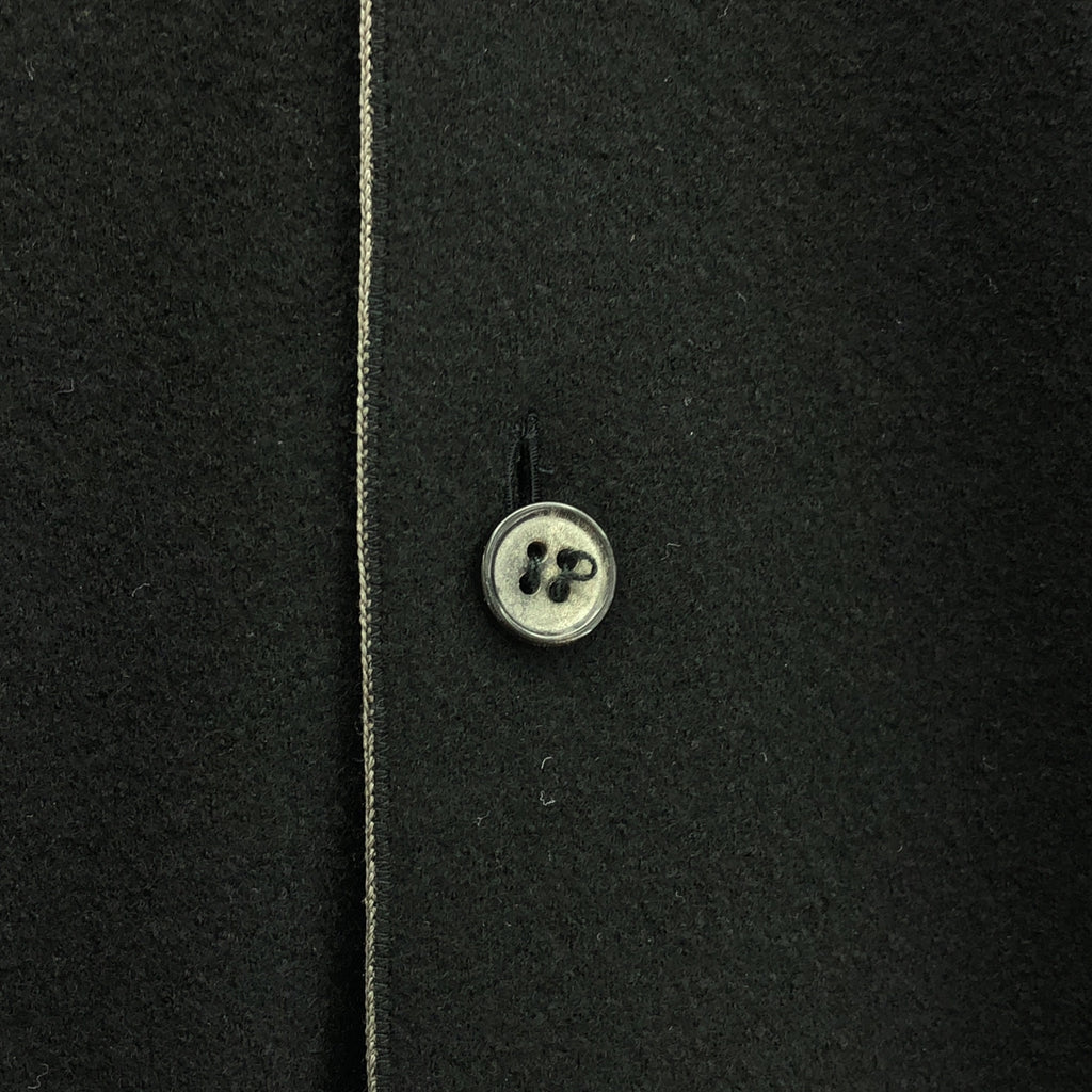 【美品】  山内 / ヤマウチ | ミルドウールニット・ノーカラーカーディガン | 4 | BLACK | メンズ