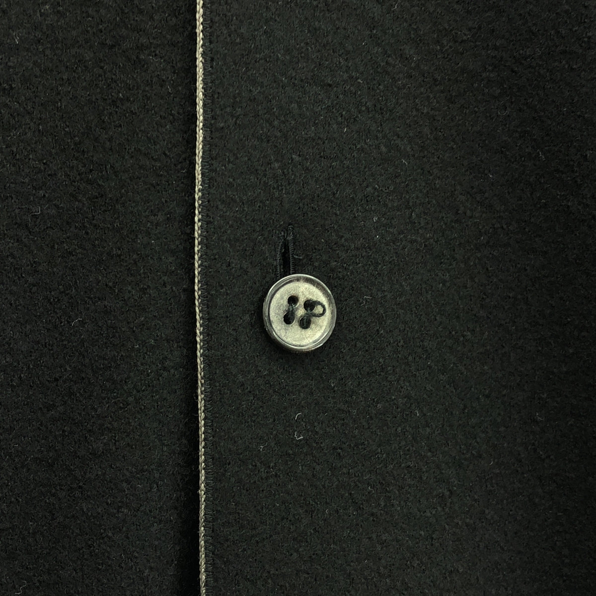 【美品】  山内 / ヤマウチ | ミルドウールニット・ノーカラーカーディガン | 4 | BLACK | メンズ