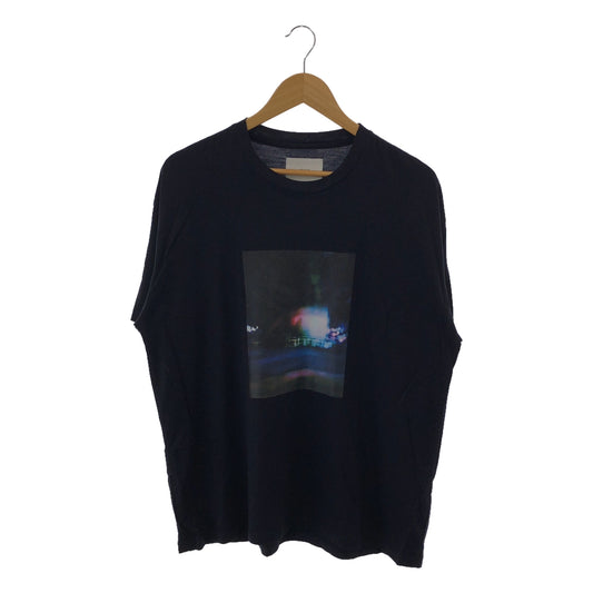 【美品】  stein / シュタイン | PRINT TEE - SELF PORTLAIT / プリント Tシャツ カットソー | S | Dark navy | メンズ