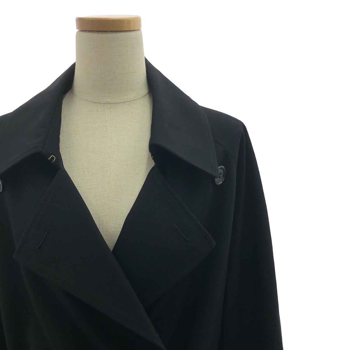 【미품】 MUSE de Deuxieme Classe / 뮤즈 두주 엠 클래스 | 2025SS | GABARDINE TRENCH / 벨티드 트렌치 오버 코트 / 총 안감 | 36 | 블랙 | 여성