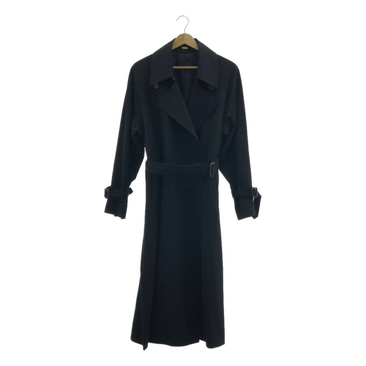 【美品】  MUSE de Deuxieme Classe / ミューズドゥーズィーエムクラス | 2025SS | GABARDINE TRENCH / ベルテッド トレンチ オーバー コート / 総裏地 | 36 | ブラック | レディース