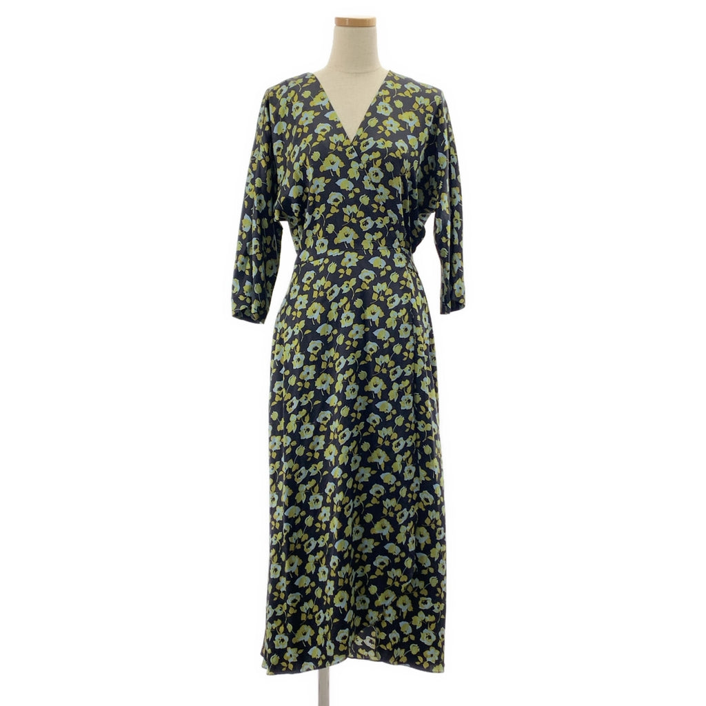 No.6 Store / ナンバーシックスストア | silk 100％ / シルク 総柄 ベルテッド ドレス ワンピース | 1 | マルチカラー | レディース