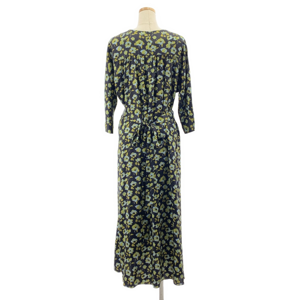 No.6 Store / ナンバーシックスストア | silk 100％ / シルク 総柄 ベルテッド ドレス ワンピース | 1 | マルチカラー | レディース