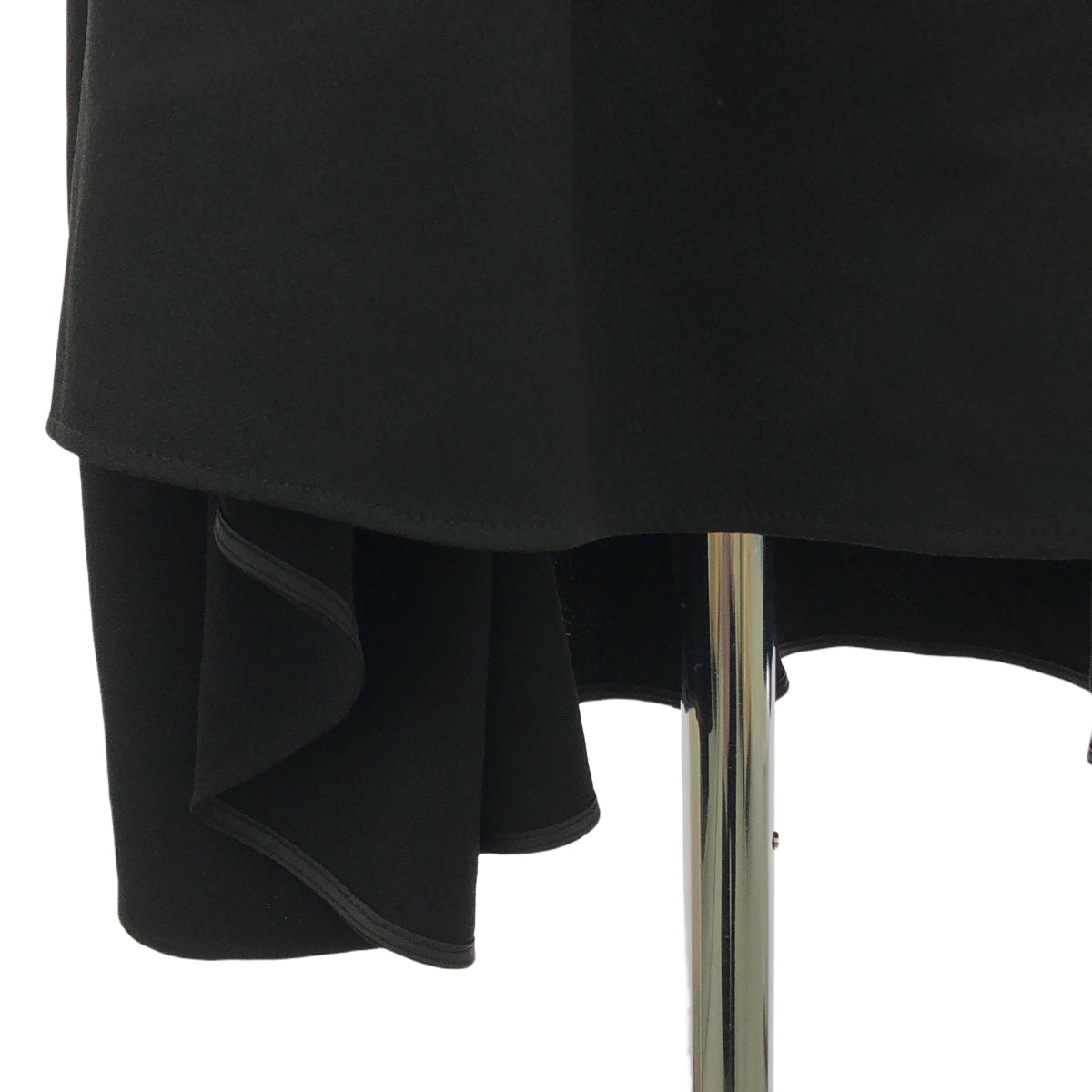 GAUCHERE | 羊毛麥爾登呢皮帶無袖人造絲洋裝 | 36碼 | 黑色 | 女款