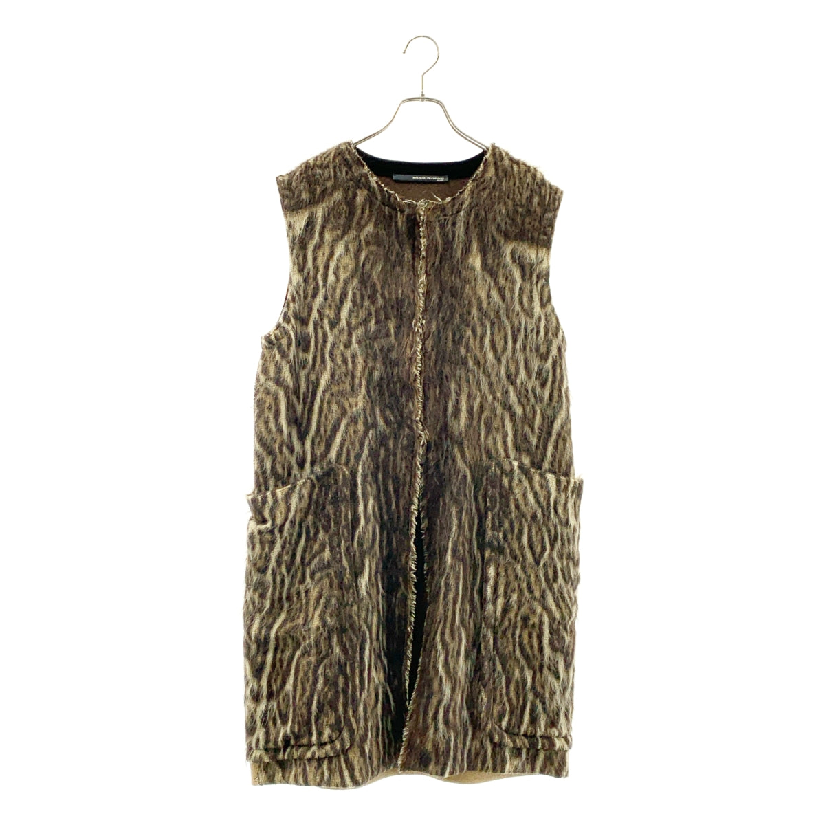 MAURIZIO PECORARO | 全身印花長版毛絨背心外套 | 尺寸 42 |