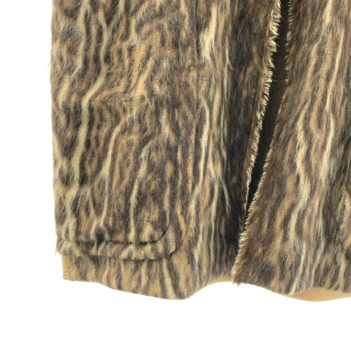 MAURIZIO PECORARO | 全身印花長版毛絨背心外套 | 尺寸 42 |