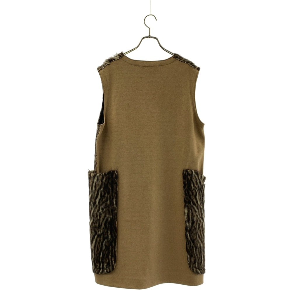 MAURIZIO PECORARO | 全身印花長版毛絨背心外套 | 尺寸 42 |