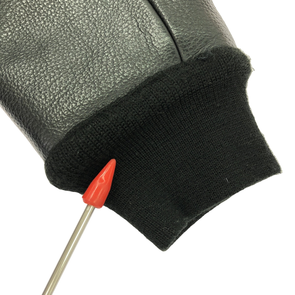 T by Alexander Wang / ティーバイアレキサンダーワン | レザー ウール コンビ ロング スタジャン コート | 0 | ブラック | レディース
