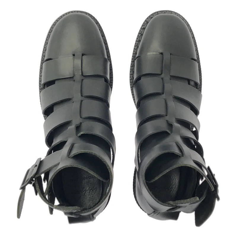 YOHJI YAMAMOTO POUR HOMME / ヨウジヤマモトプールオム | 2022SS | レザー グラディエーター ブーツ | 3 | メンズ