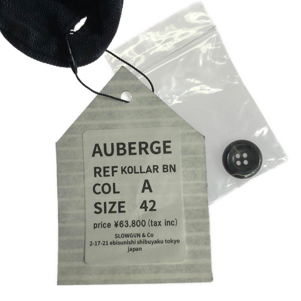 [新] AUBERGE | 2022春夏 | KOLLAR BN 亞麻棉質 Metis 雙層連身外套 | SHOPBOP 42 |黑靛藍 |男士