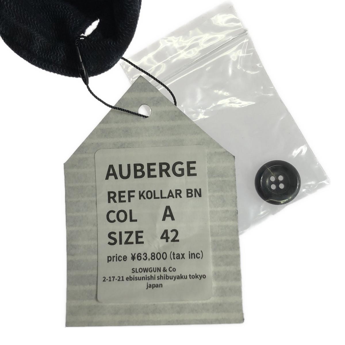 [New] AUBERGE | 2022SS | KOLLAR BN Linen Cotton Metis Double Coverall Jacket | 42 | Black Indigo | Men's