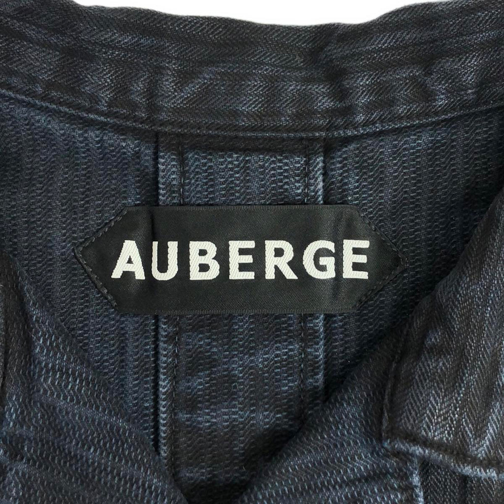 [新] AUBERGE | 2022春夏 | KOLLAR BN 亞麻棉質 Metis 雙層連身外套 | SHOPBOP 42 |黑靛藍 |男士