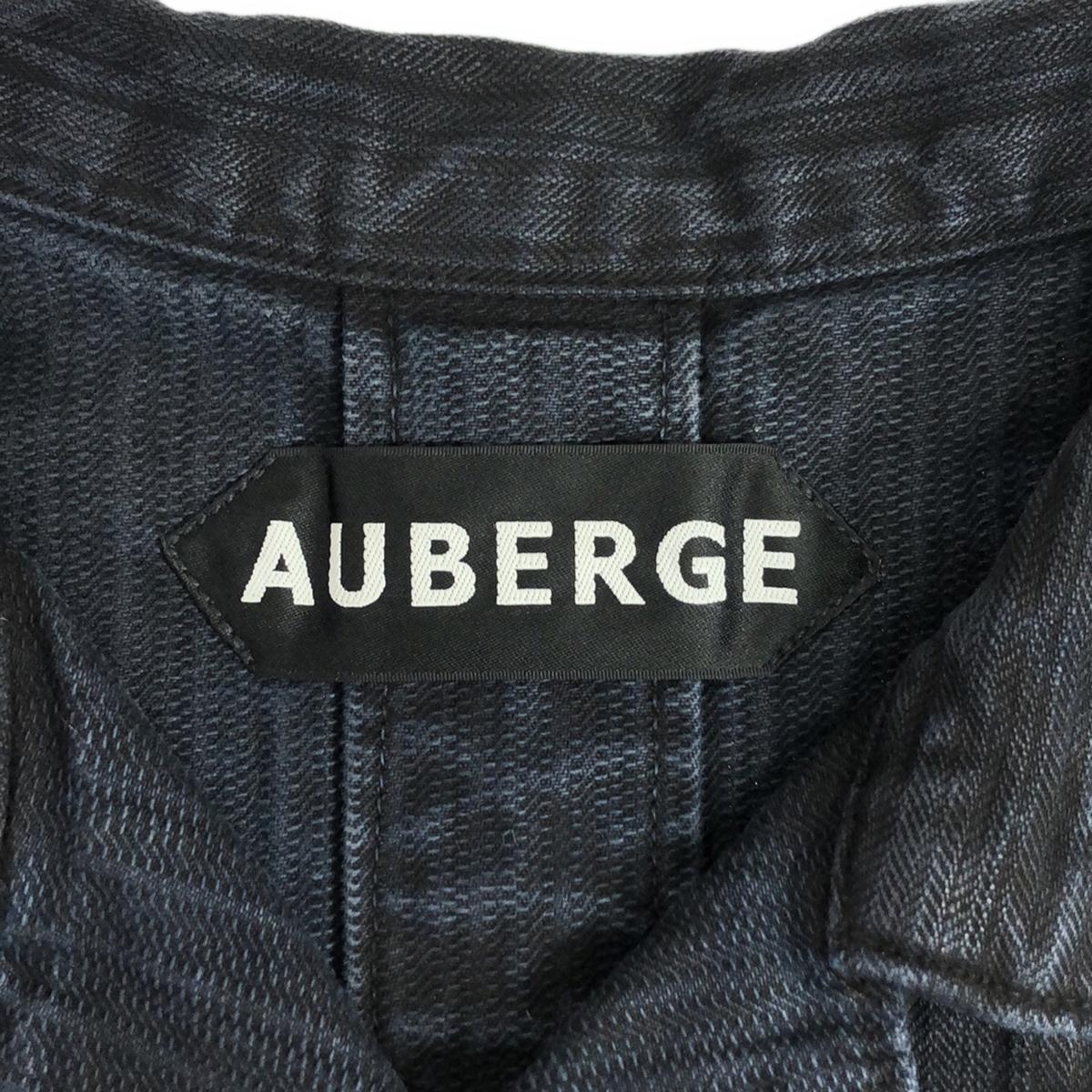 [New] AUBERGE | 2022SS | KOLLAR BN Linen Cotton Metis Double Coverall Jacket | 42 | Black Indigo | Men's