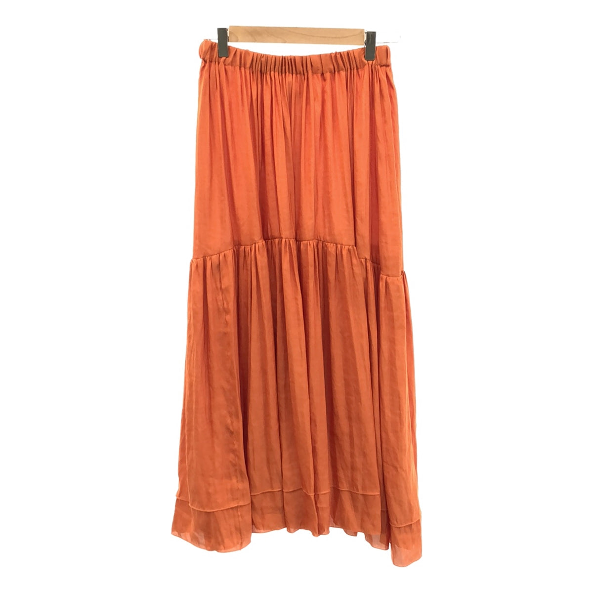 [Good Condition] St.cecilia / St. Cecilia | Tiered Gathered Easy Skirt | Orange | Women's