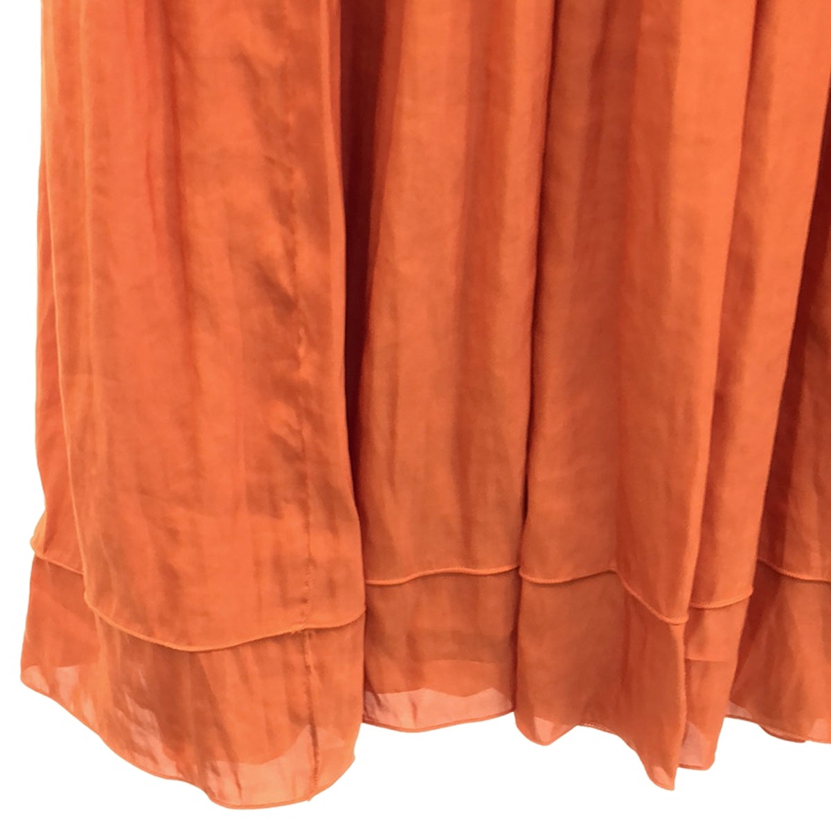 [Good Condition] St.cecilia / St. Cecilia | Tiered Gathered Easy Skirt | Orange | Women's