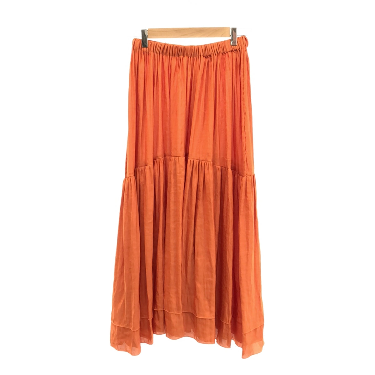 [Good Condition] St.cecilia / St. Cecilia | Tiered Gathered Easy Skirt | Orange | Women's