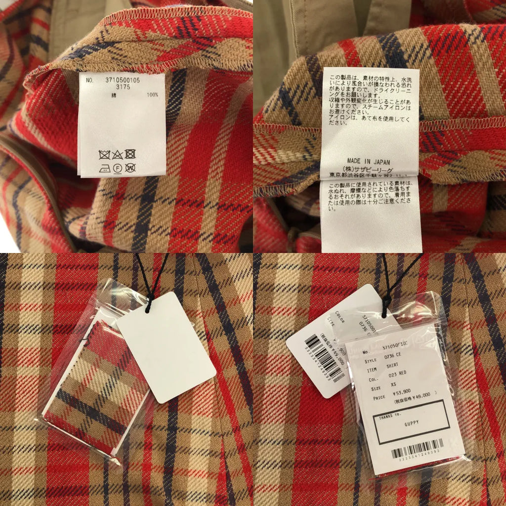 【美品】  UNION LAUNCH / ユニオンランチ | × Ron Herman ロンハーマン別注 ウール チェック フレア スカート | XS | レッド | レディース