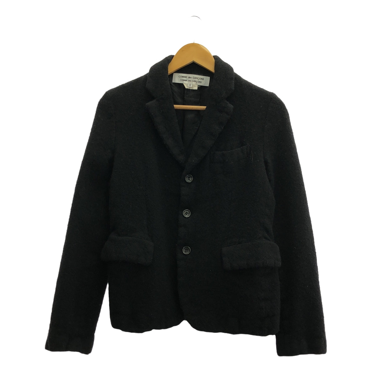 COMME des GARCONS COMME des GARCONS / Comme des | 2017秋冬 |羊毛縮水訂製外套 | S |黑色|女性的