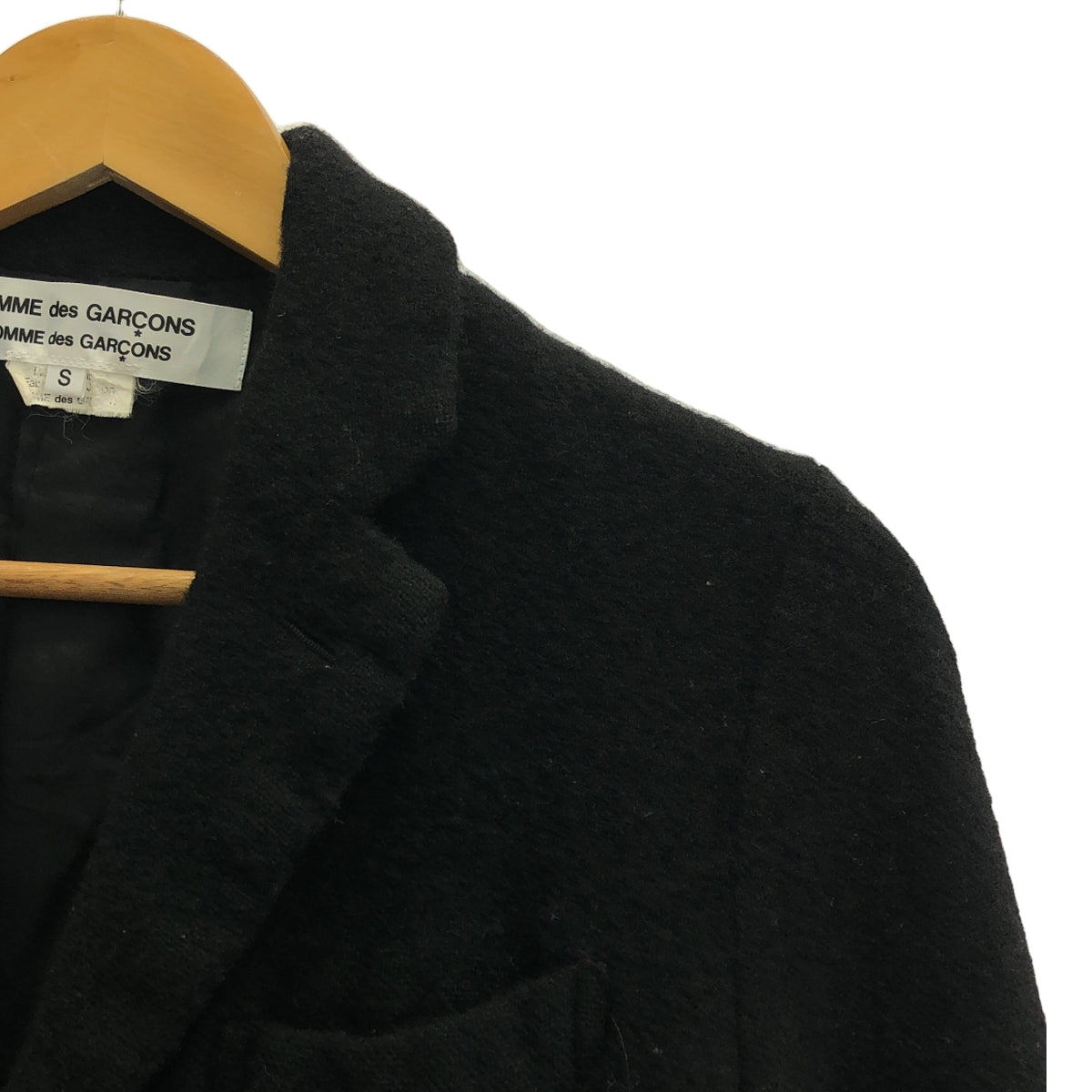 COMME des GARCONS COMME des GARCONS / Comme des | 2017秋冬 |羊毛縮水訂製外套 | S |黑色|女性的