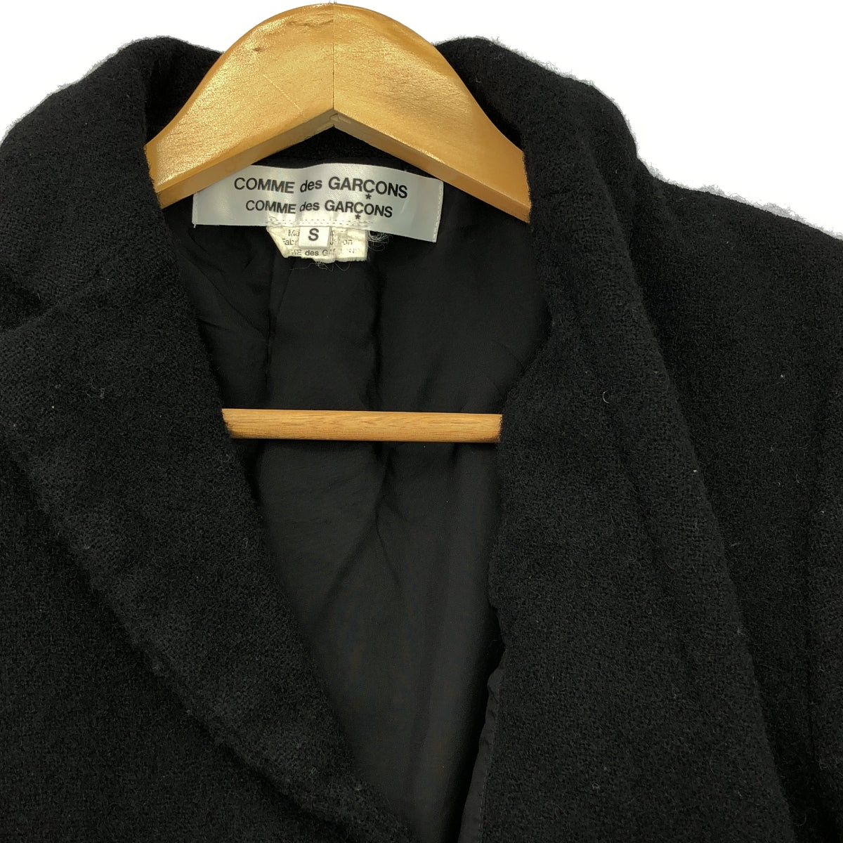 COMME des GARCONS COMME des GARCONS / Comme des | 2017秋冬 |羊毛縮水訂製外套 | S |黑色|女性的