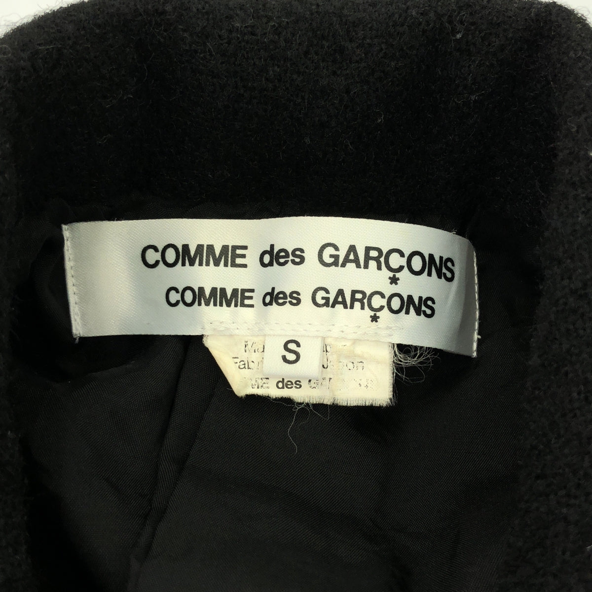 COMME des GARCONS COMME des GARCONS / Comme des | 2017秋冬 |羊毛縮水訂製外套 | S |黑色|女性的