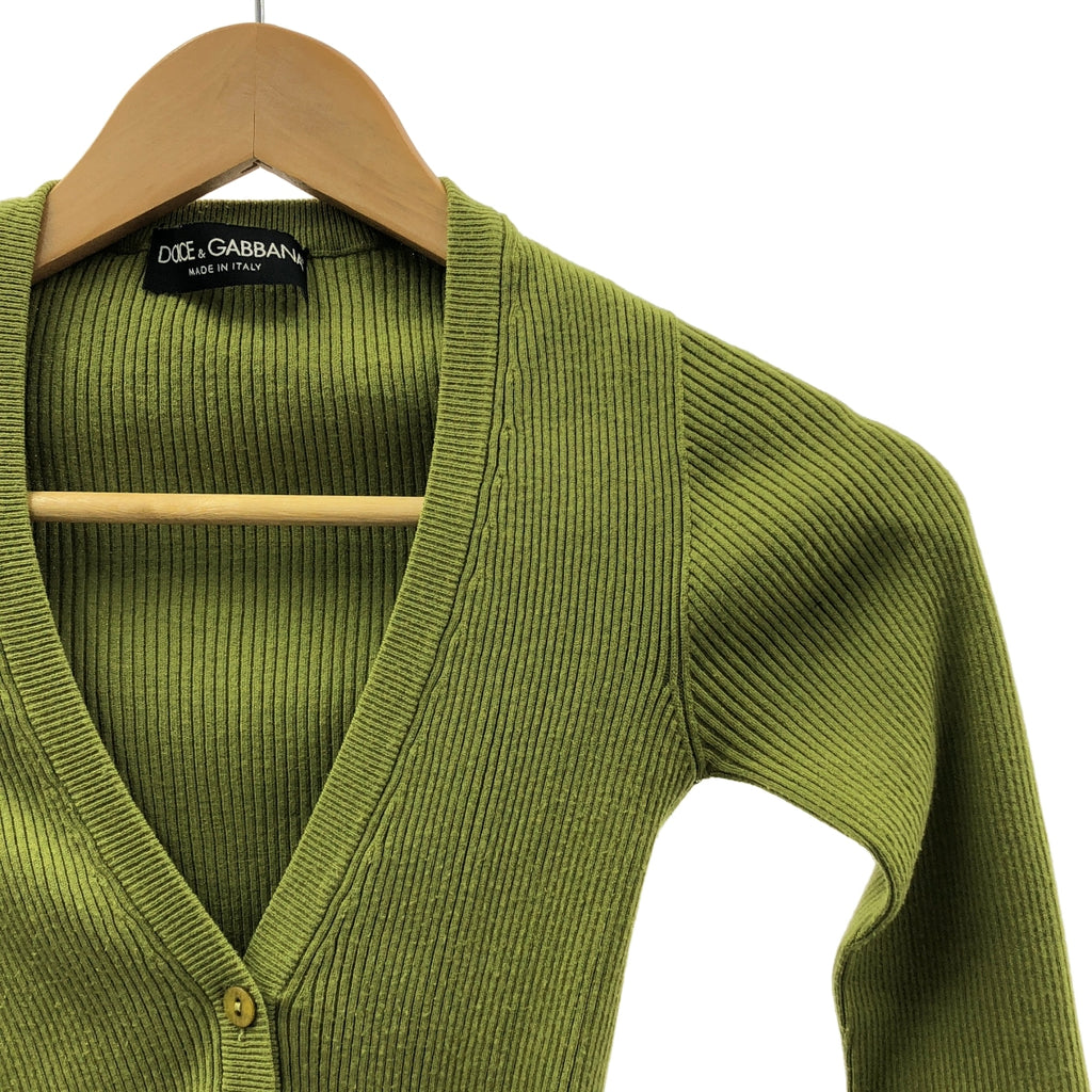 DOLCE &amp; GABBANA / 돌체 &amp; 가바나 돌가바 | 원포인트 플레이트 로고 버튼 리브 니트 카디건 | 38 |