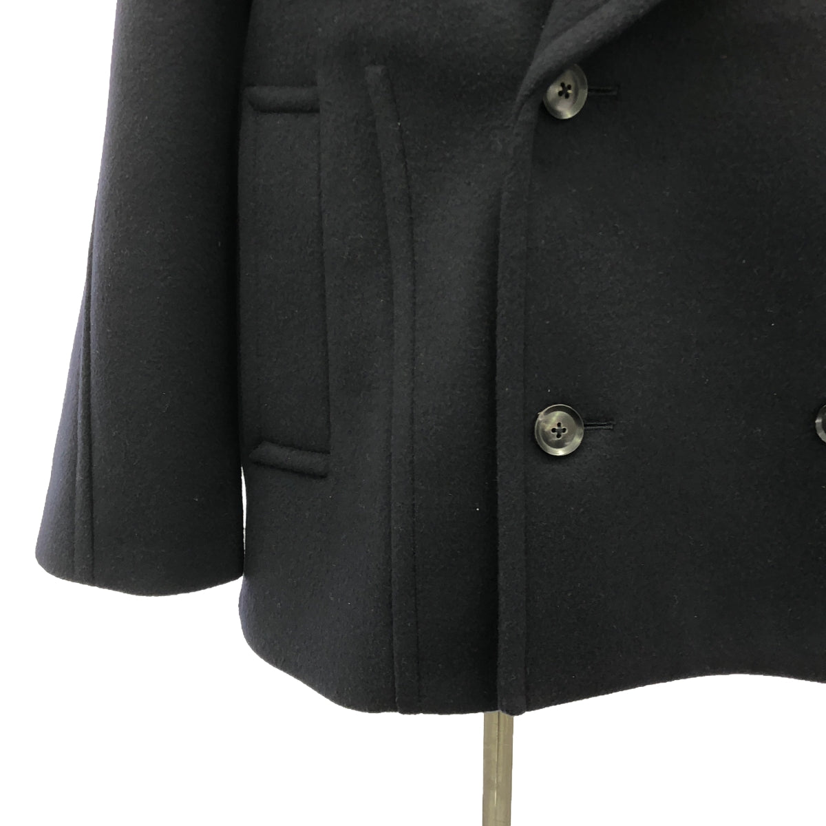 TOMORROWLAND | 2022AW | Wool beaver pea coat | 36 | Navy | Women's