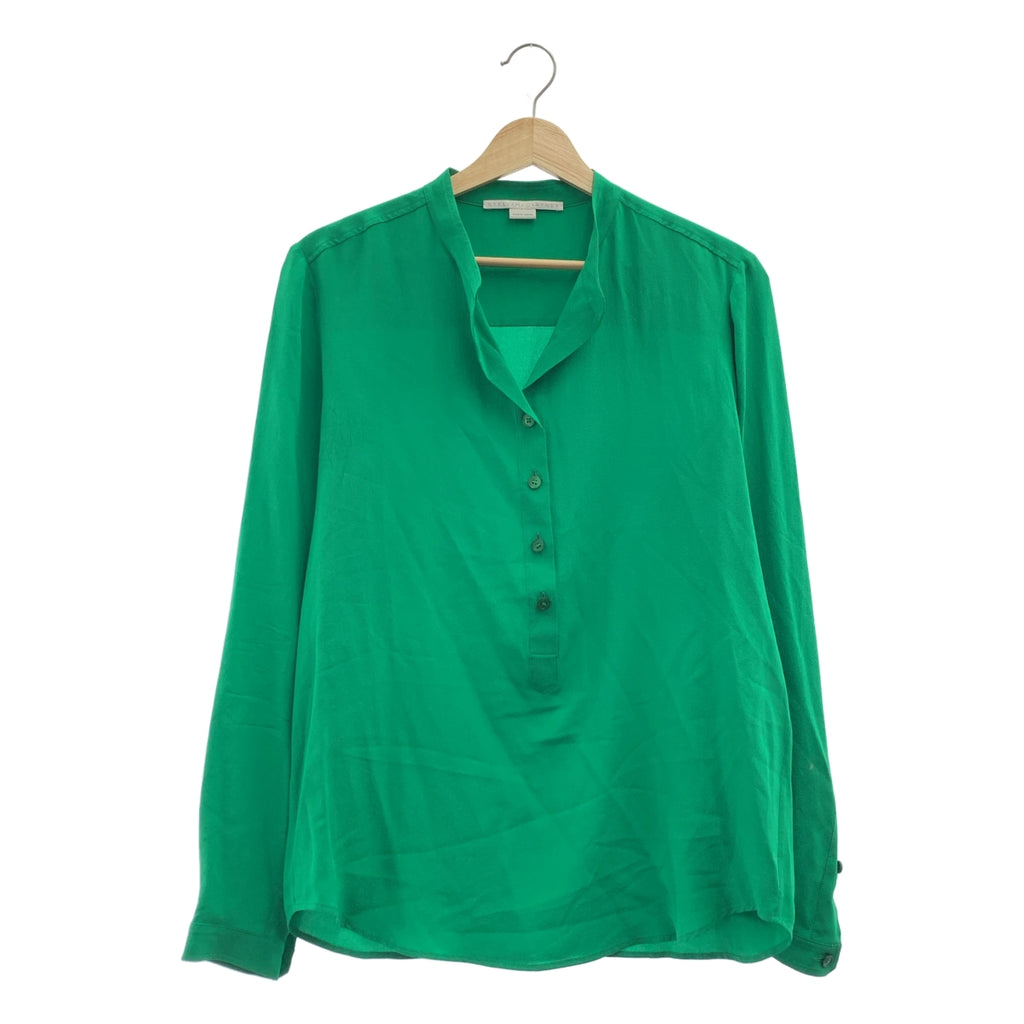 STELLA McCARTNEY / ステラマッカートニー | silk 100％ / シルク ロゴボタン シャツ ブラウス | 38 | レディース