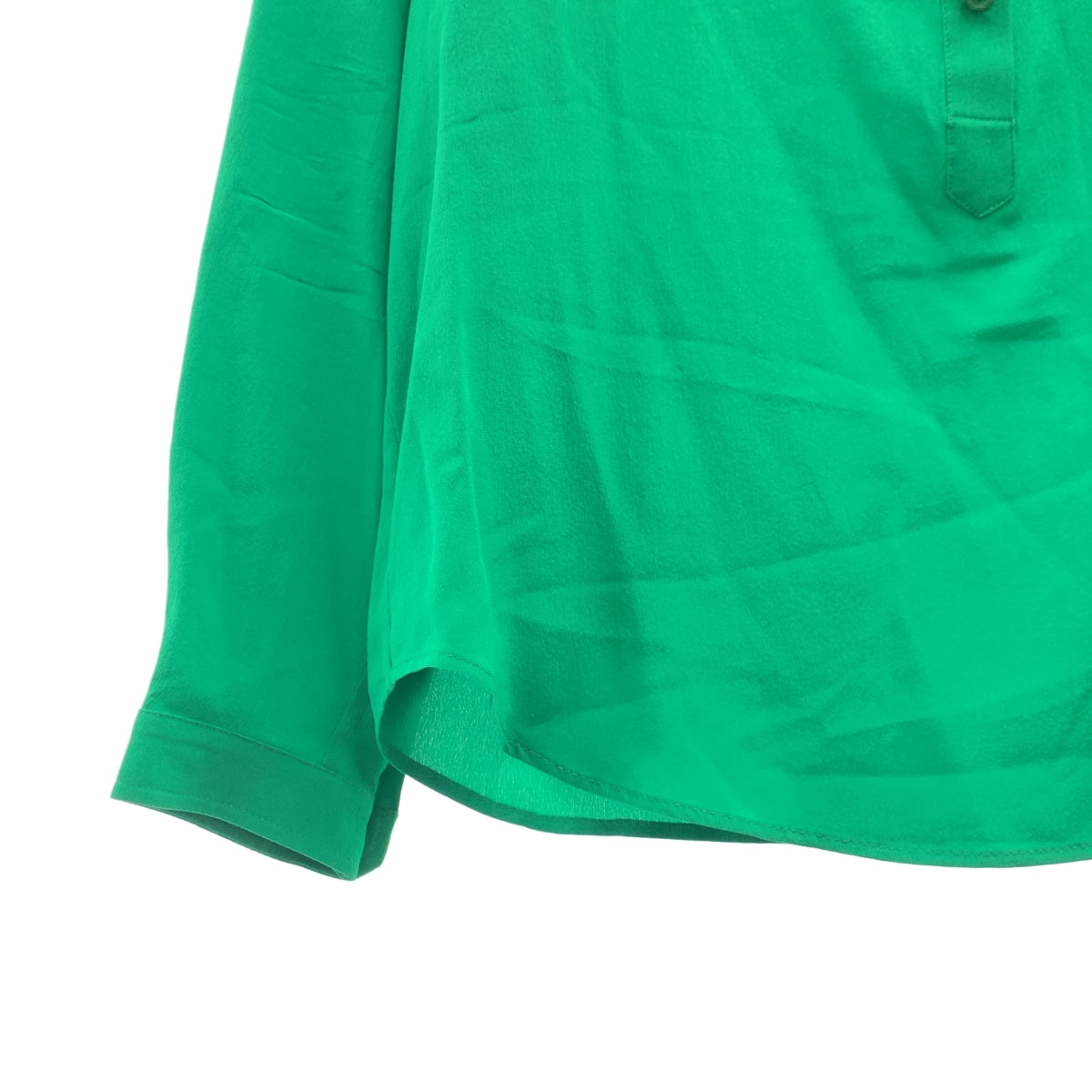 STELLA McCARTNEY / ステラマッカートニー | silk 100％ / シルク ロゴボタン シャツ ブラウス | 38 | レディース