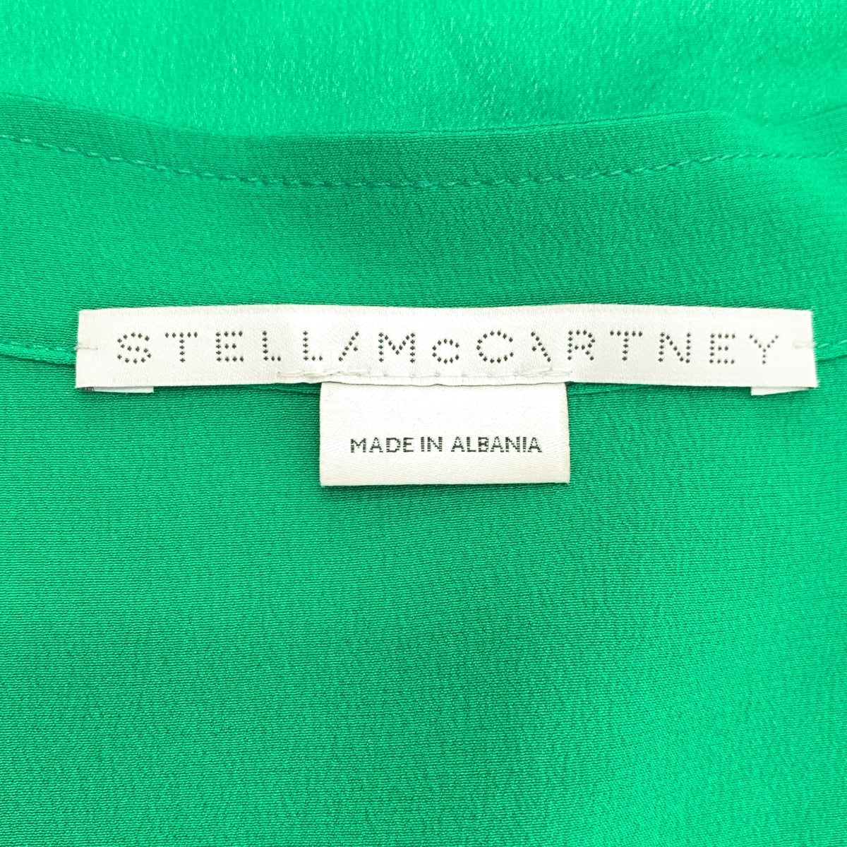 STELLA McCARTNEY / ステラマッカートニー | silk 100％ / シルク ロゴボタン シャツ ブラウス | 38 | レディース