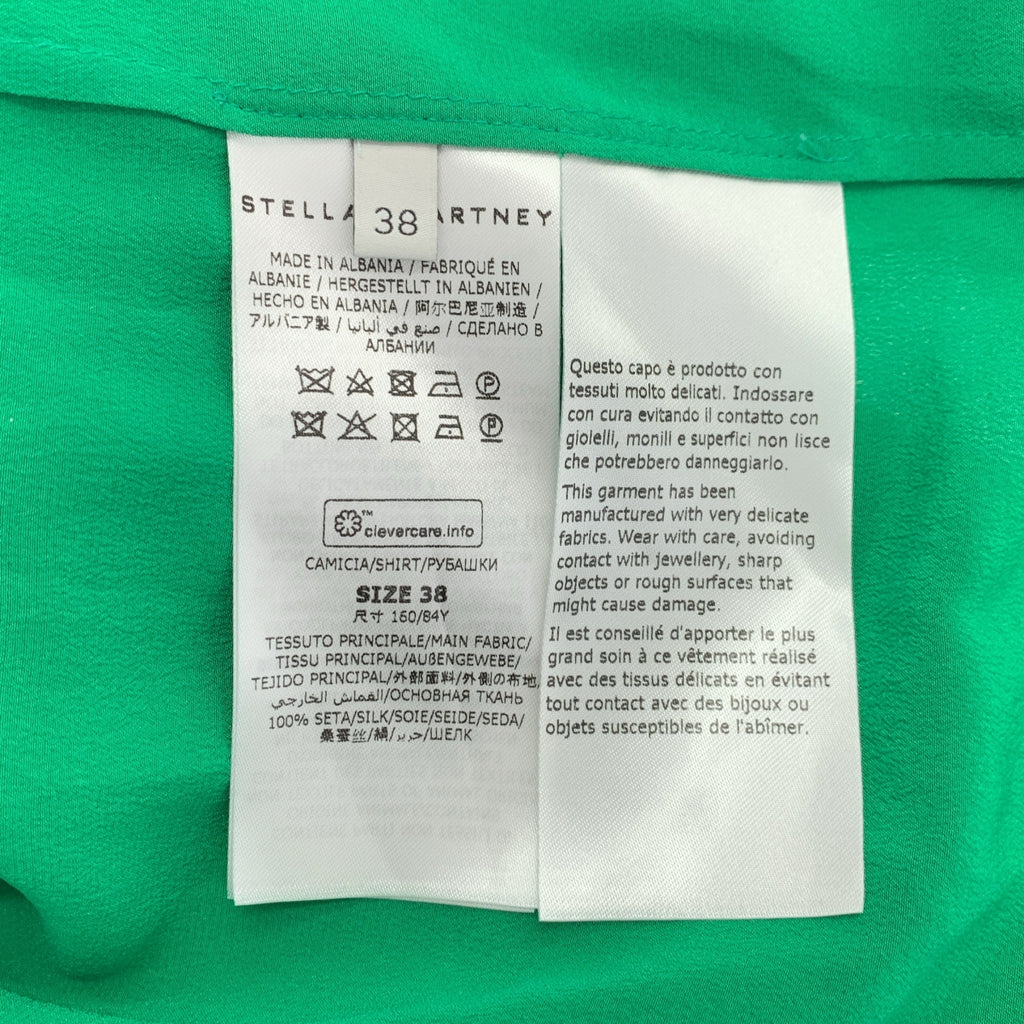 STELLA McCARTNEY / ステラマッカートニー | silk 100％ / シルク ロゴボタン シャツ ブラウス | 38 | レディース