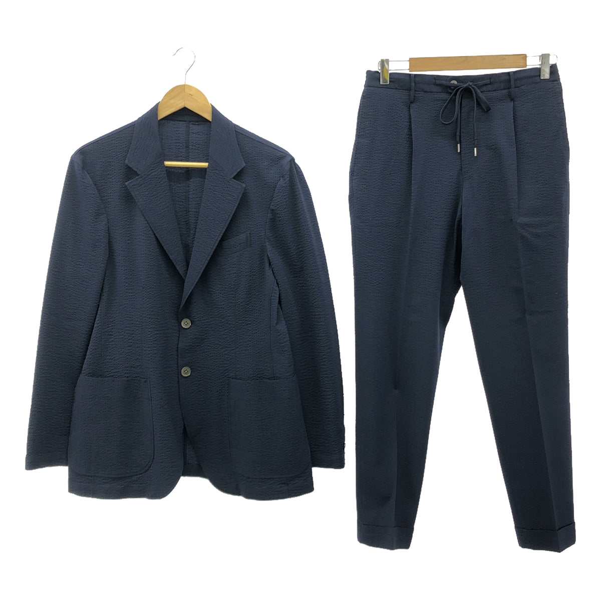 +CLOTHET / Cross Closet | Set of Seersucker 2B Tailored Jacket / Drawstring Pants | 3 | Men's