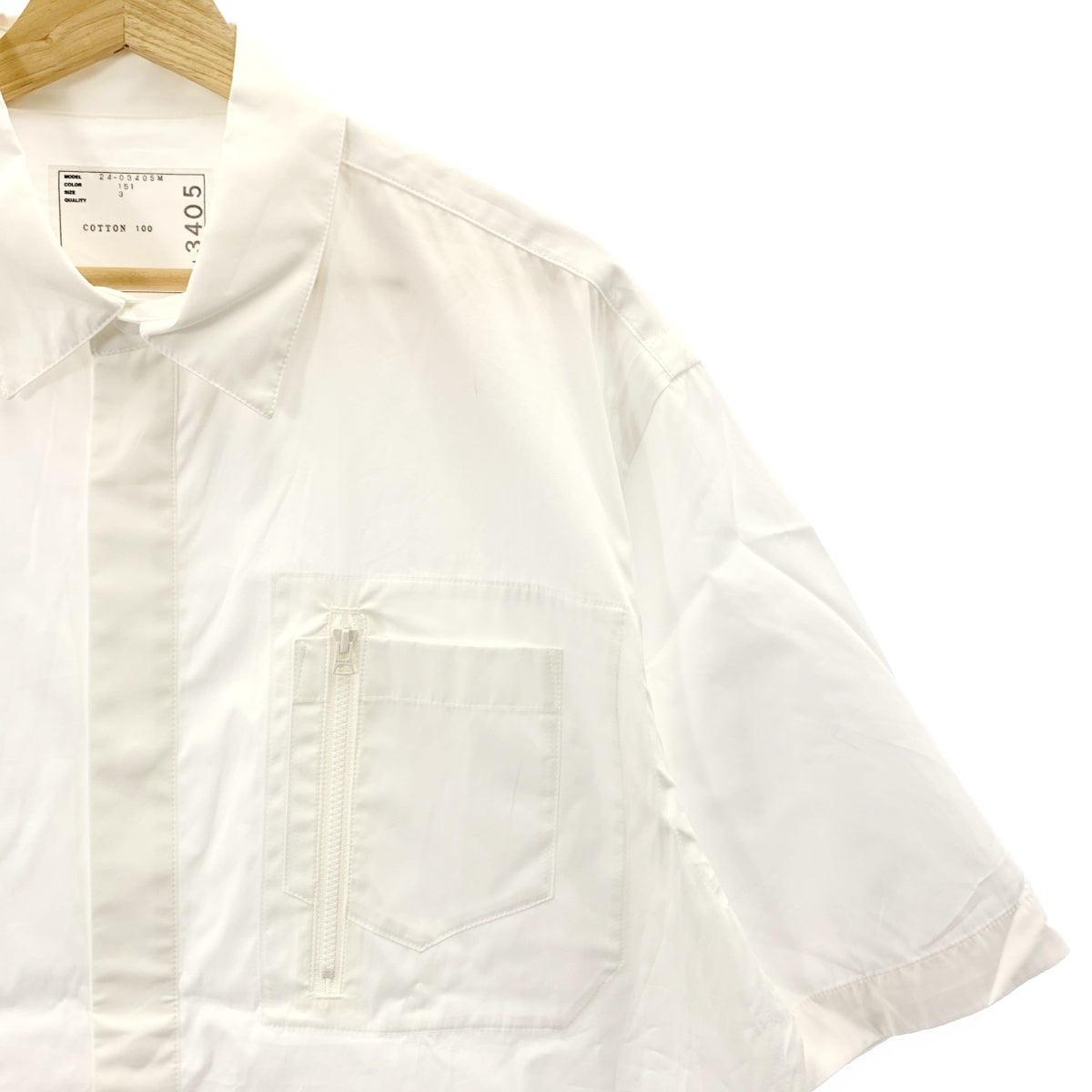 sacai / 사카이 | 2024SS | Cotton Poplin Shirt 코튼 포플린 셔츠 | 3 | 남성
