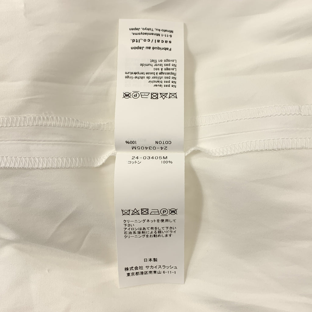 sacai / 사카이 | 2024SS | Cotton Poplin Shirt 코튼 포플린 셔츠 | 3 | 남성