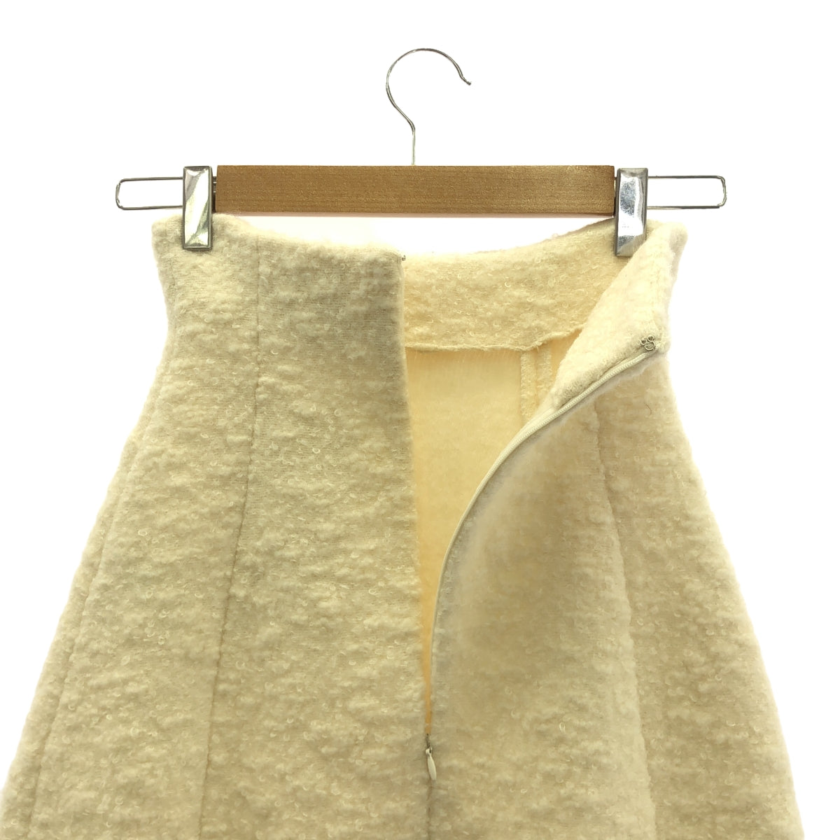 卡爾卡特拉 |羊毛羊駝後拉鍊長裙 | 36 |象牙 |女性的