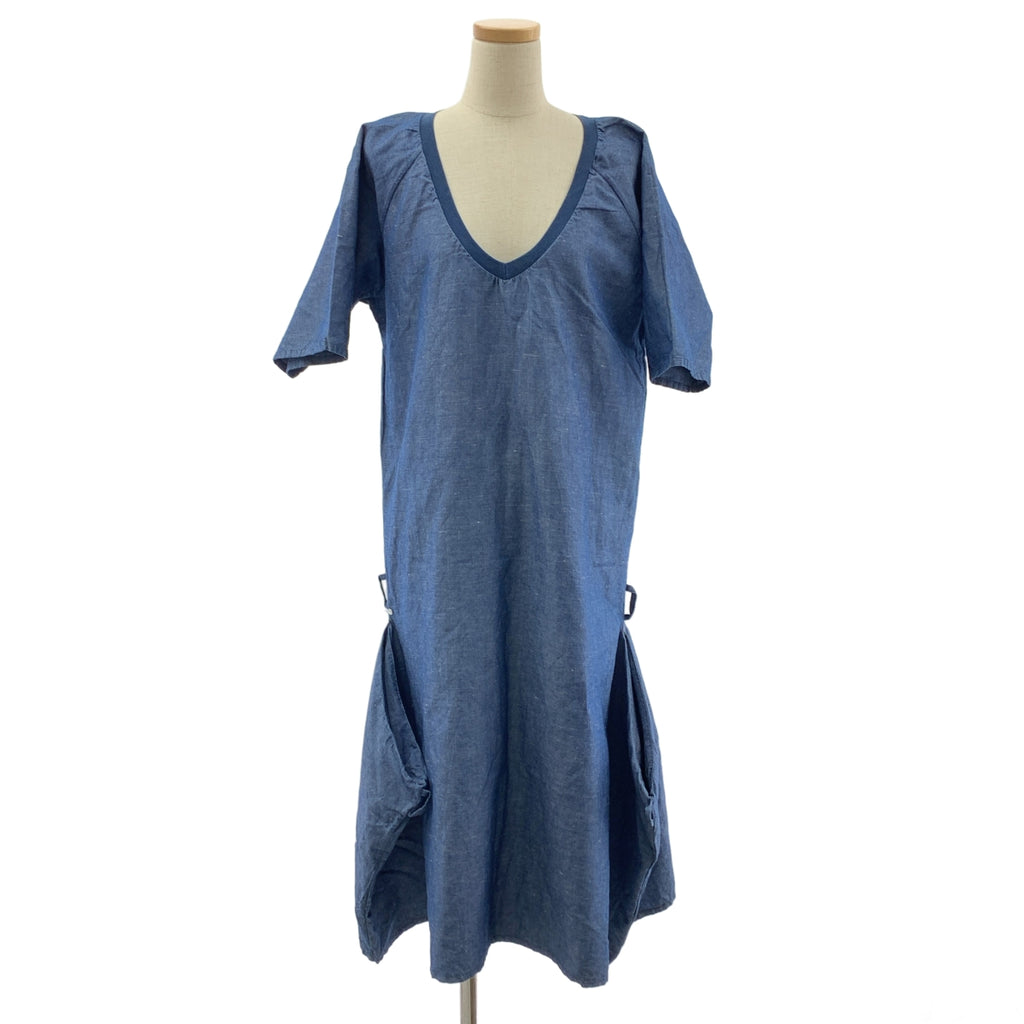 BLESS / ブレス | n°30 / Vネック プルオーバー ワンピース | S |