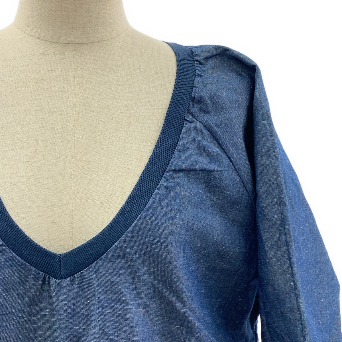 BLESS / ブレス | n°30 / Vネック プルオーバー ワンピース | S |